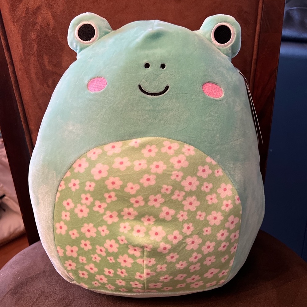 squishmallow 12” Wendy the frog with floral belly